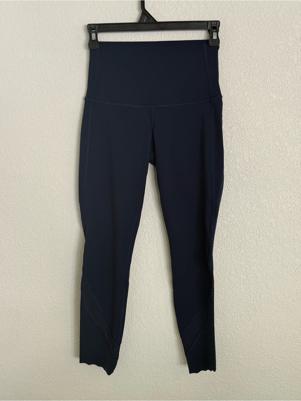Lululemon Wunder Under High-Rise Crop 23" *Updated Scallop Full-On Luxtreme Navy